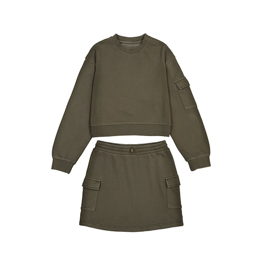 Hunter Green Skirt Set