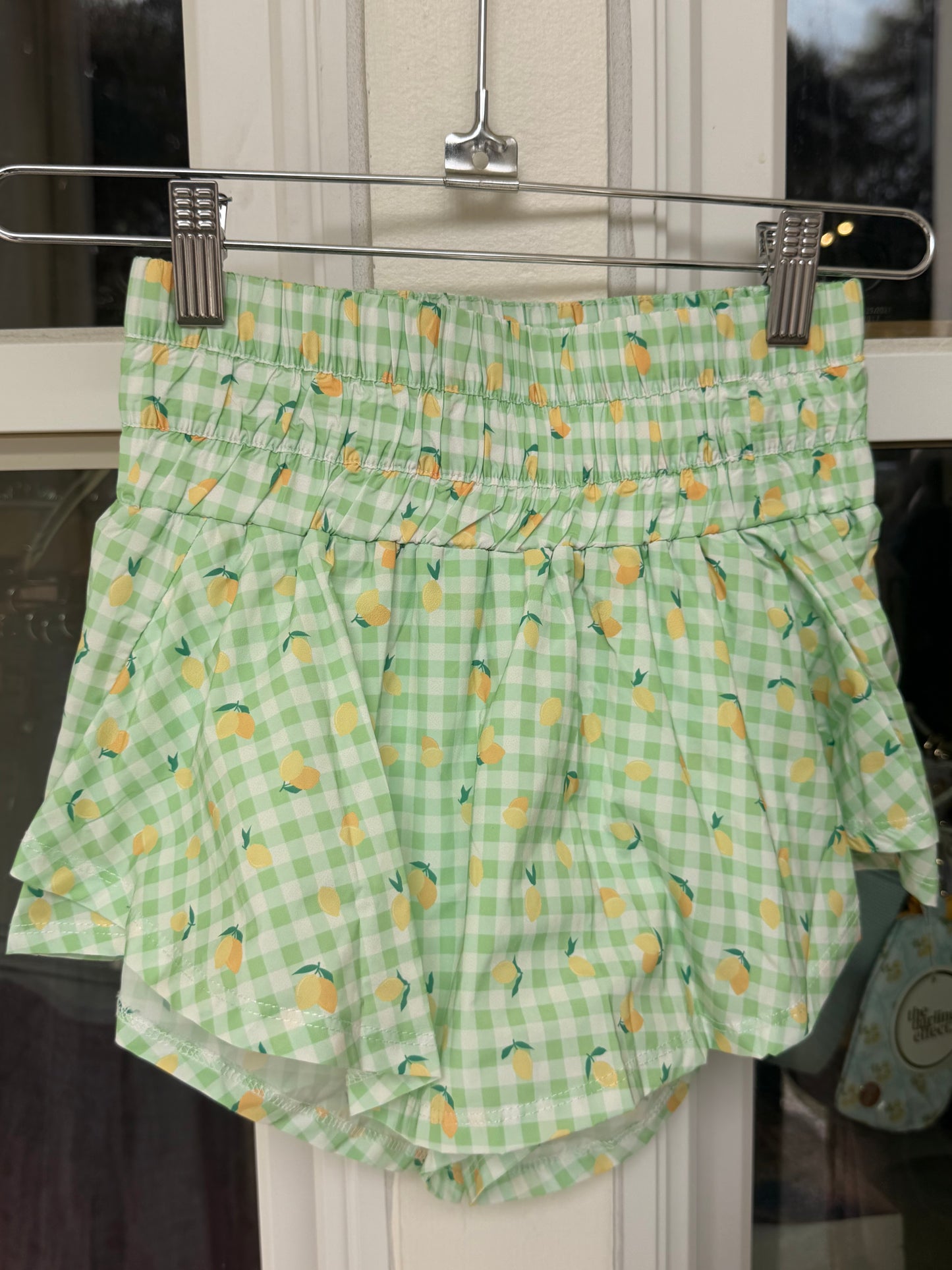 Gingham Print Sporty Skort