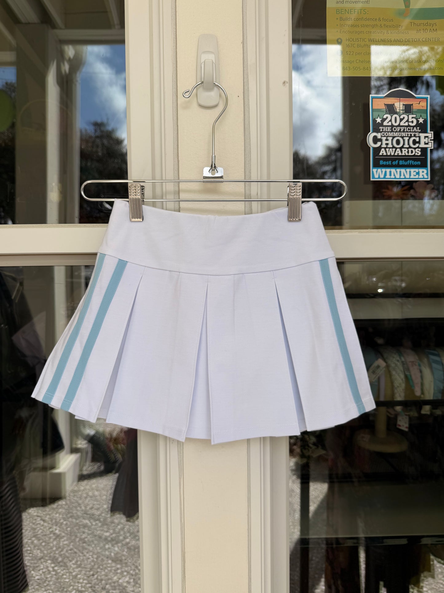Lt Blue Stripe Skort