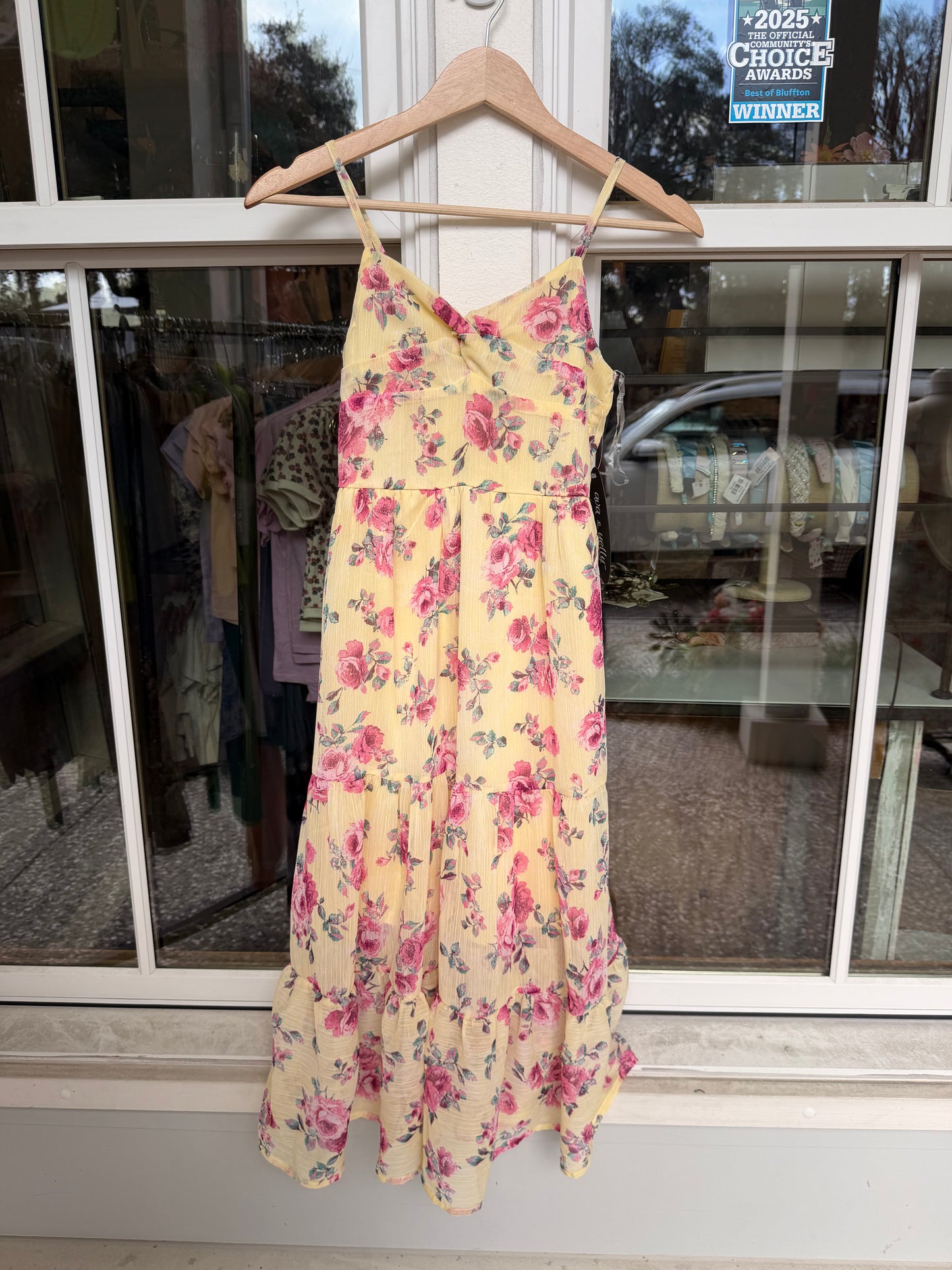 Yellow Flutter Dress