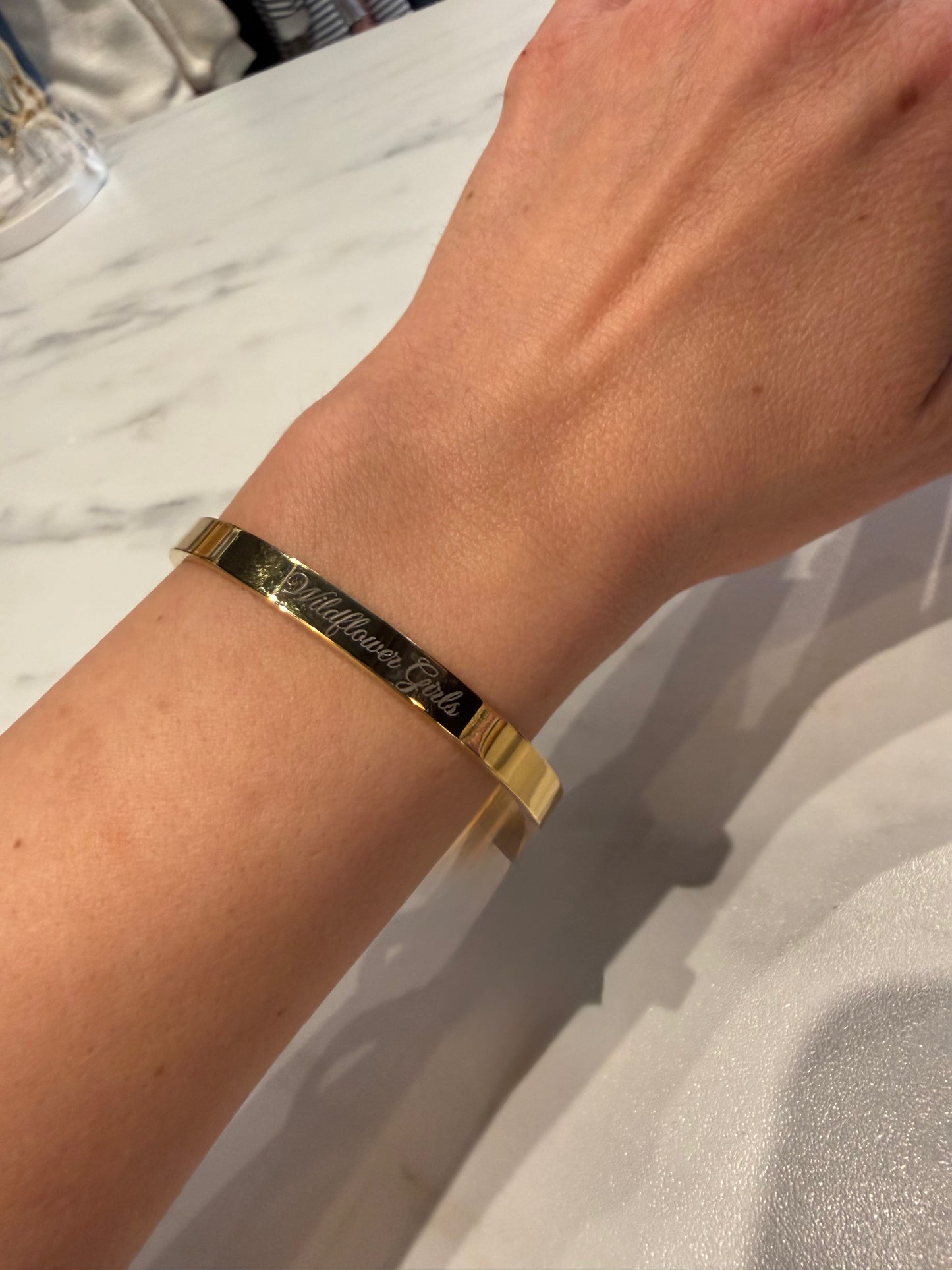 Wildflower Girls Engraved Bracelet