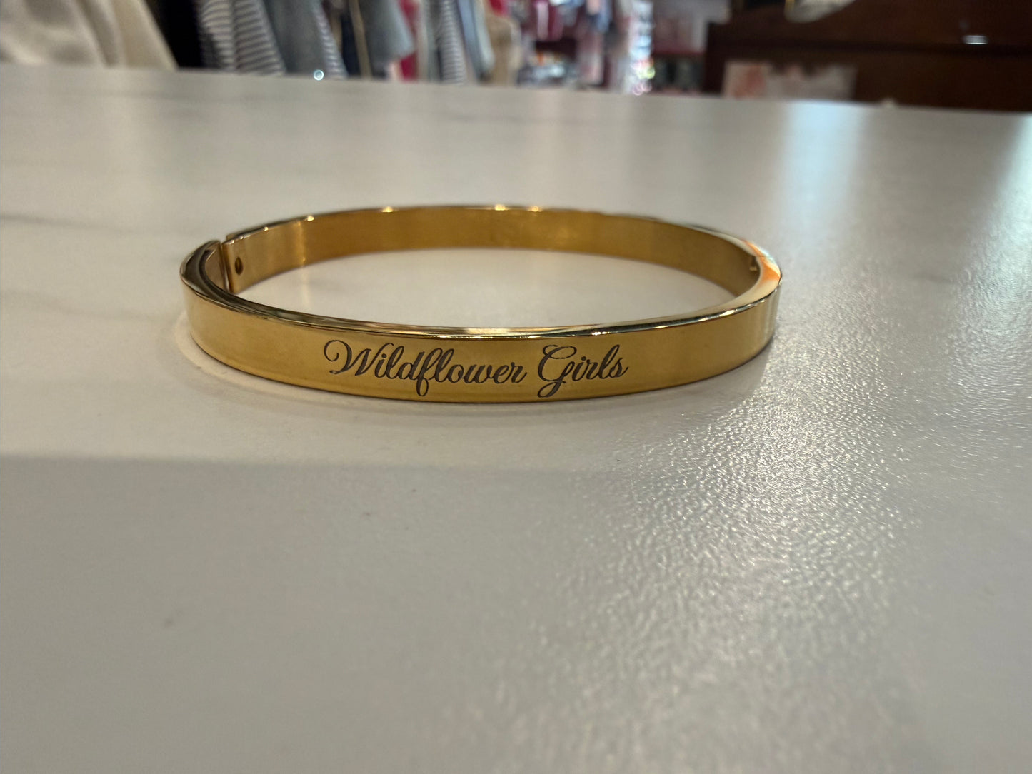 Wildflower Girls Engraved Bracelet