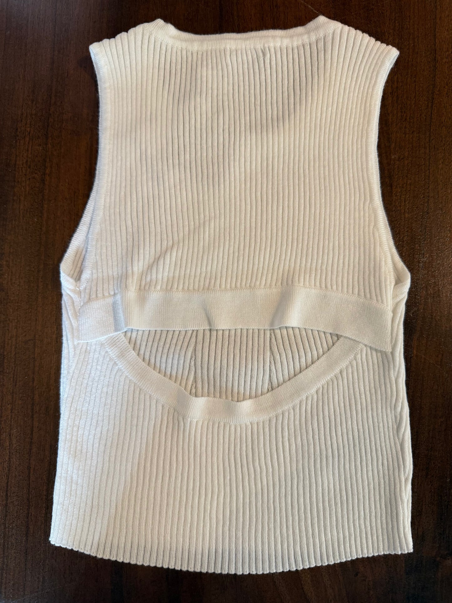 Knit Top W/ Back Cut Out