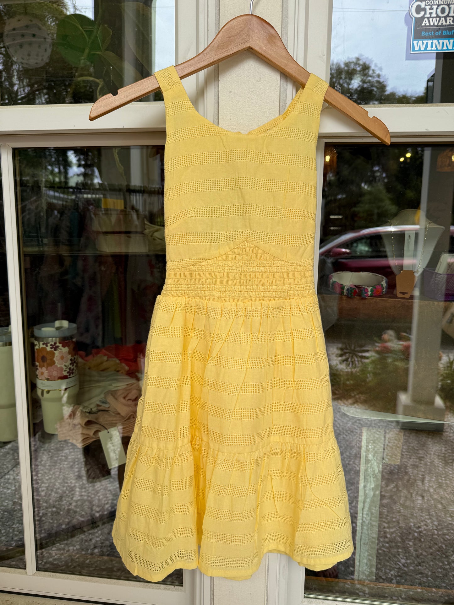 Yellow Open Back Dress