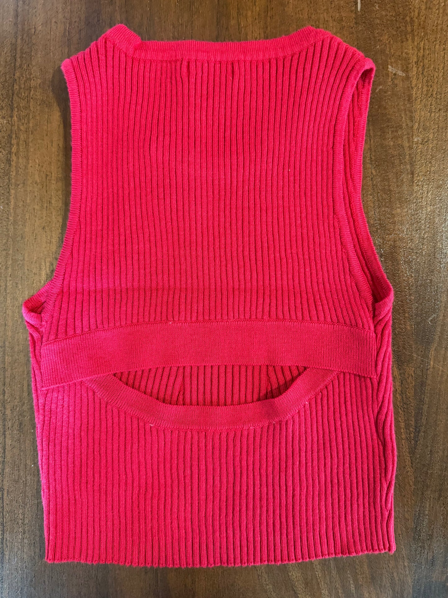 Knit Top W/ Back Cut Out