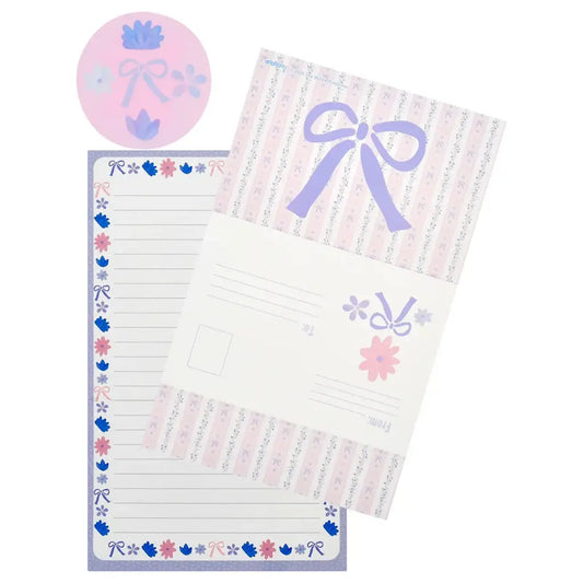 Floral Stripe Foldover Card