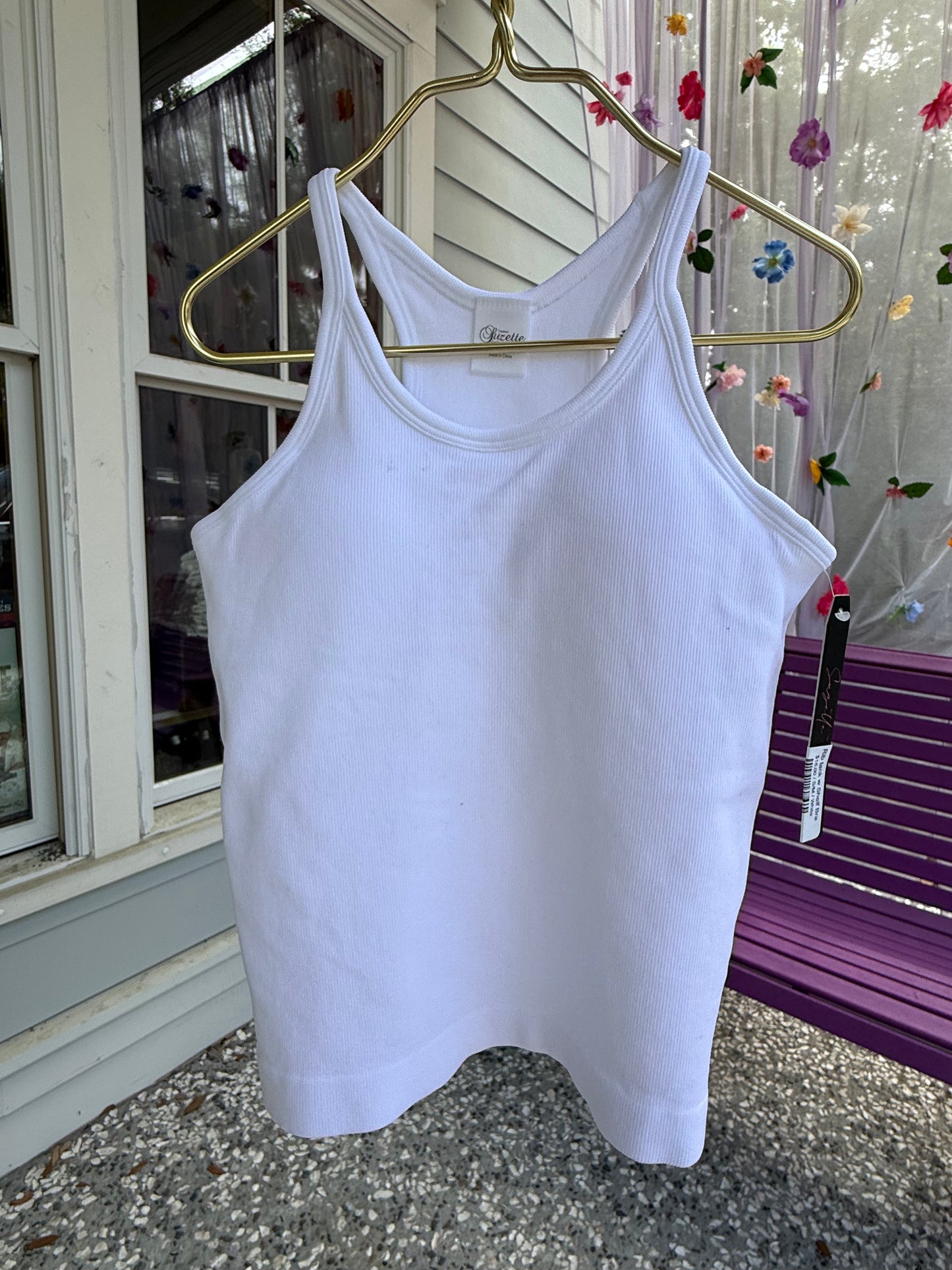 Rib tank w Shelf Bra