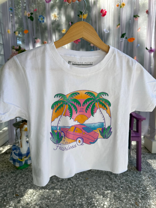 fearless oversized crop tee