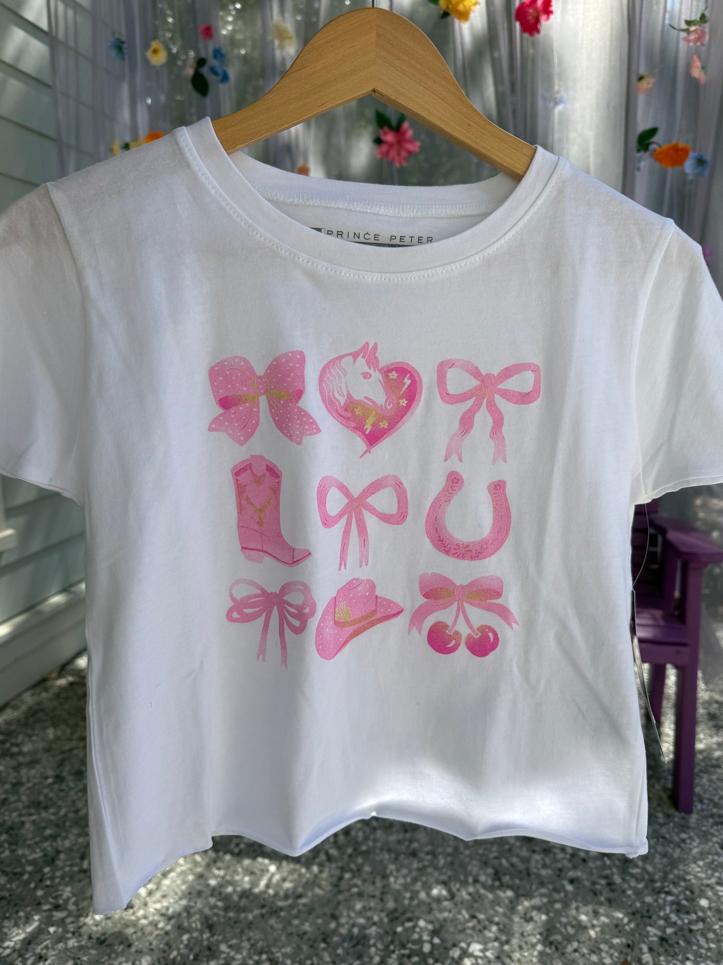 western bows crop tee