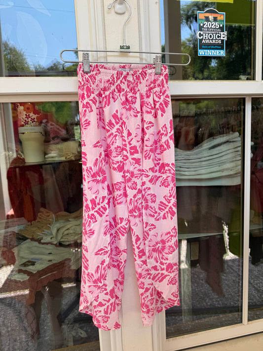 Pink Hibiscus Pant