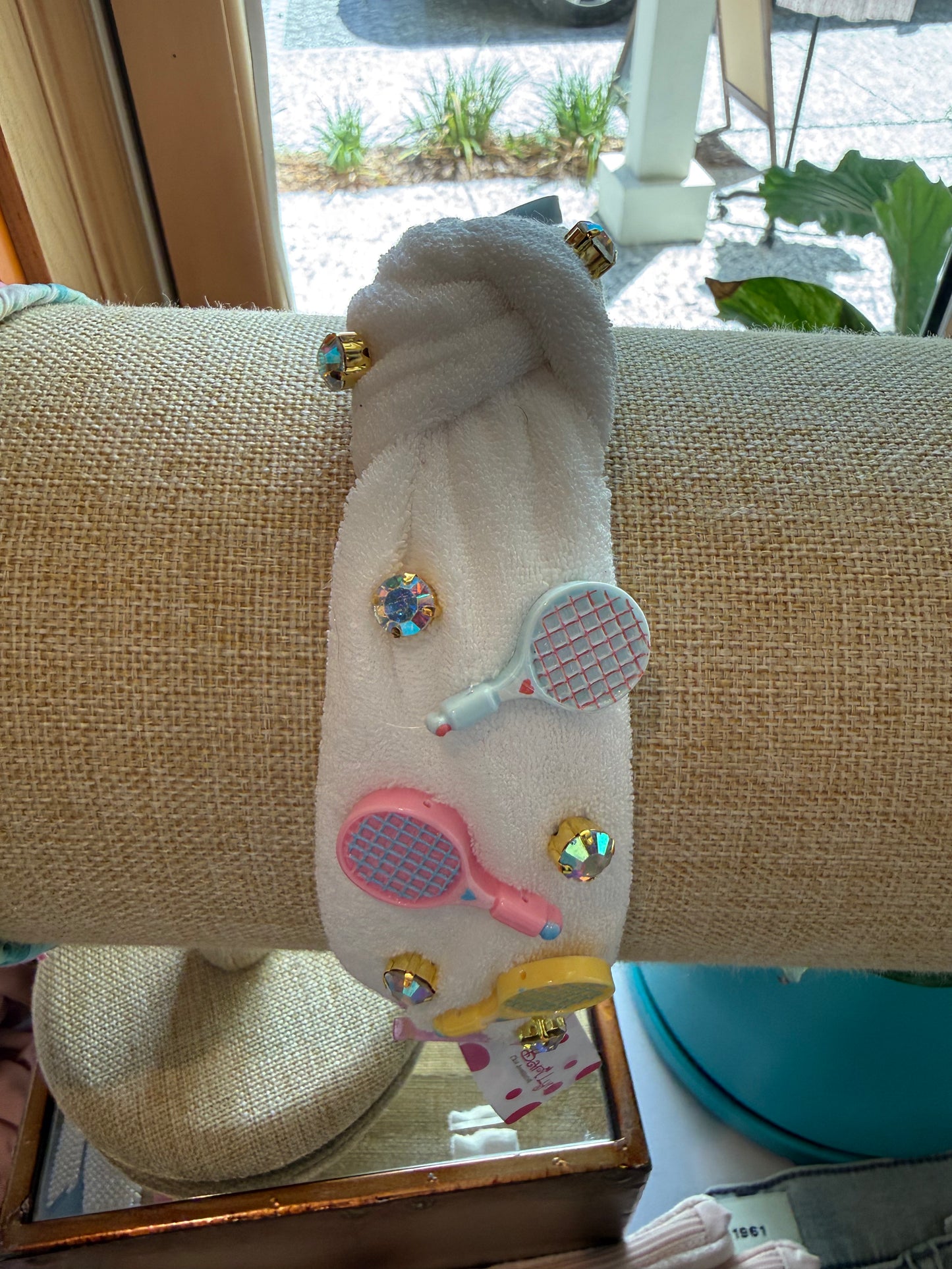 tennis charm headband