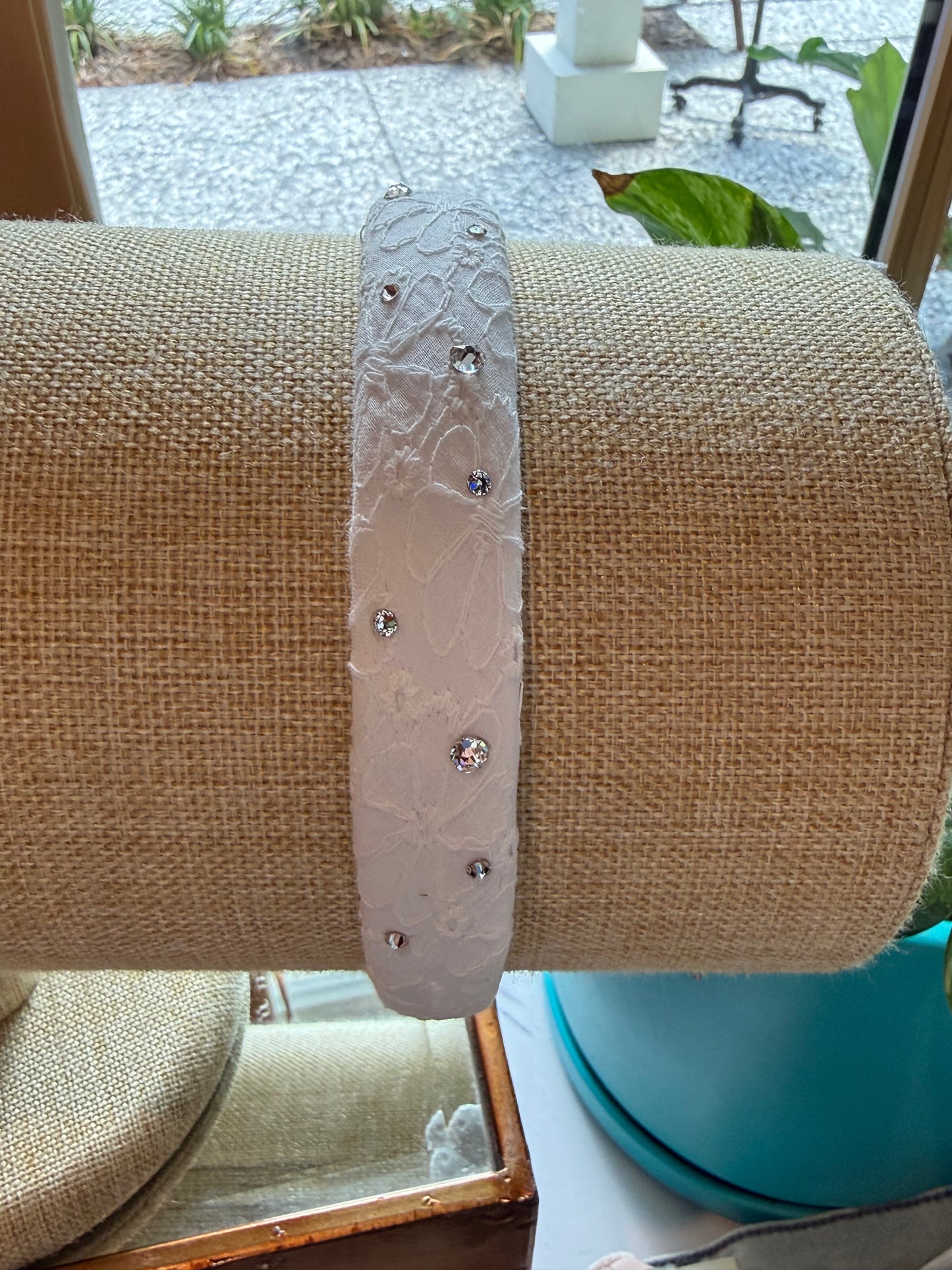 cystallized eyelet headband