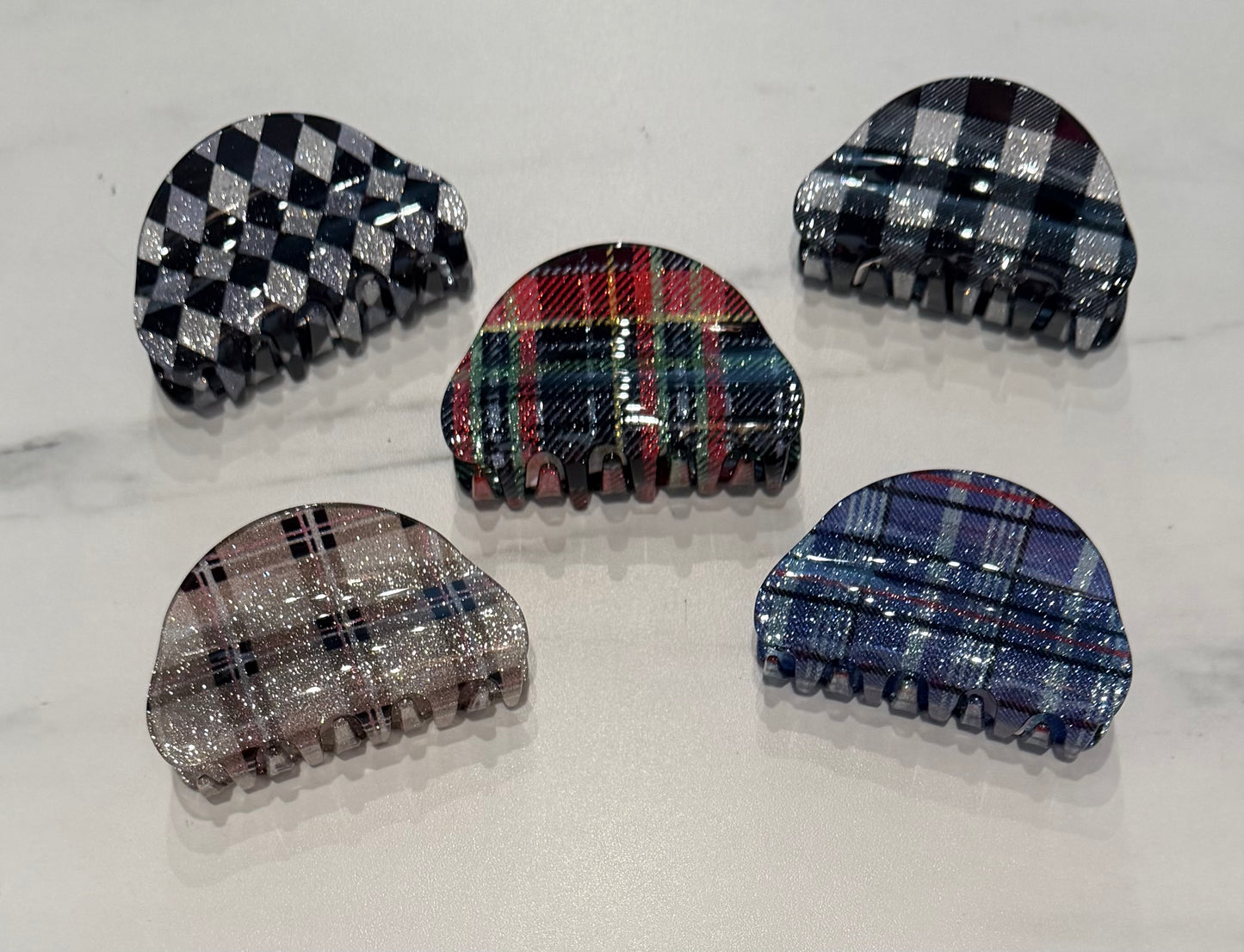 Plaid Claw Hair Clip