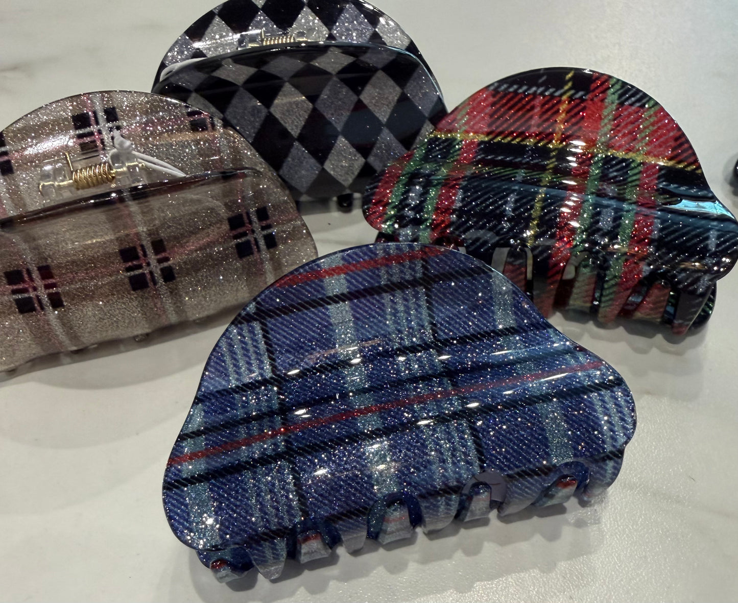 Plaid Claw Hair Clip