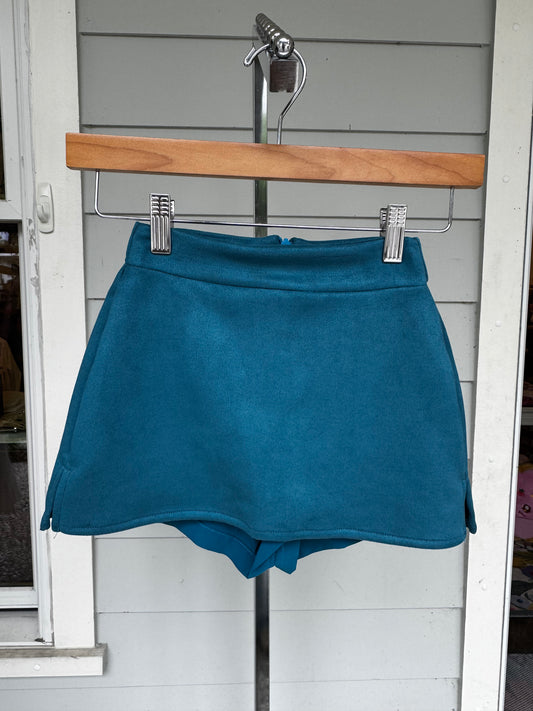 Turquise Suede Skort