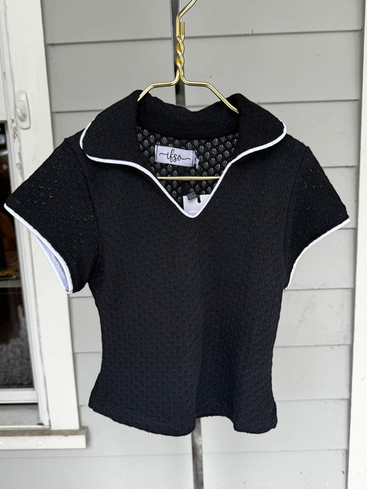 Black Knit Polo