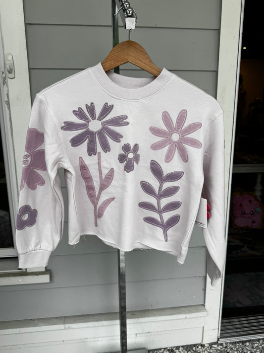 Flower Applique Sweatshirt