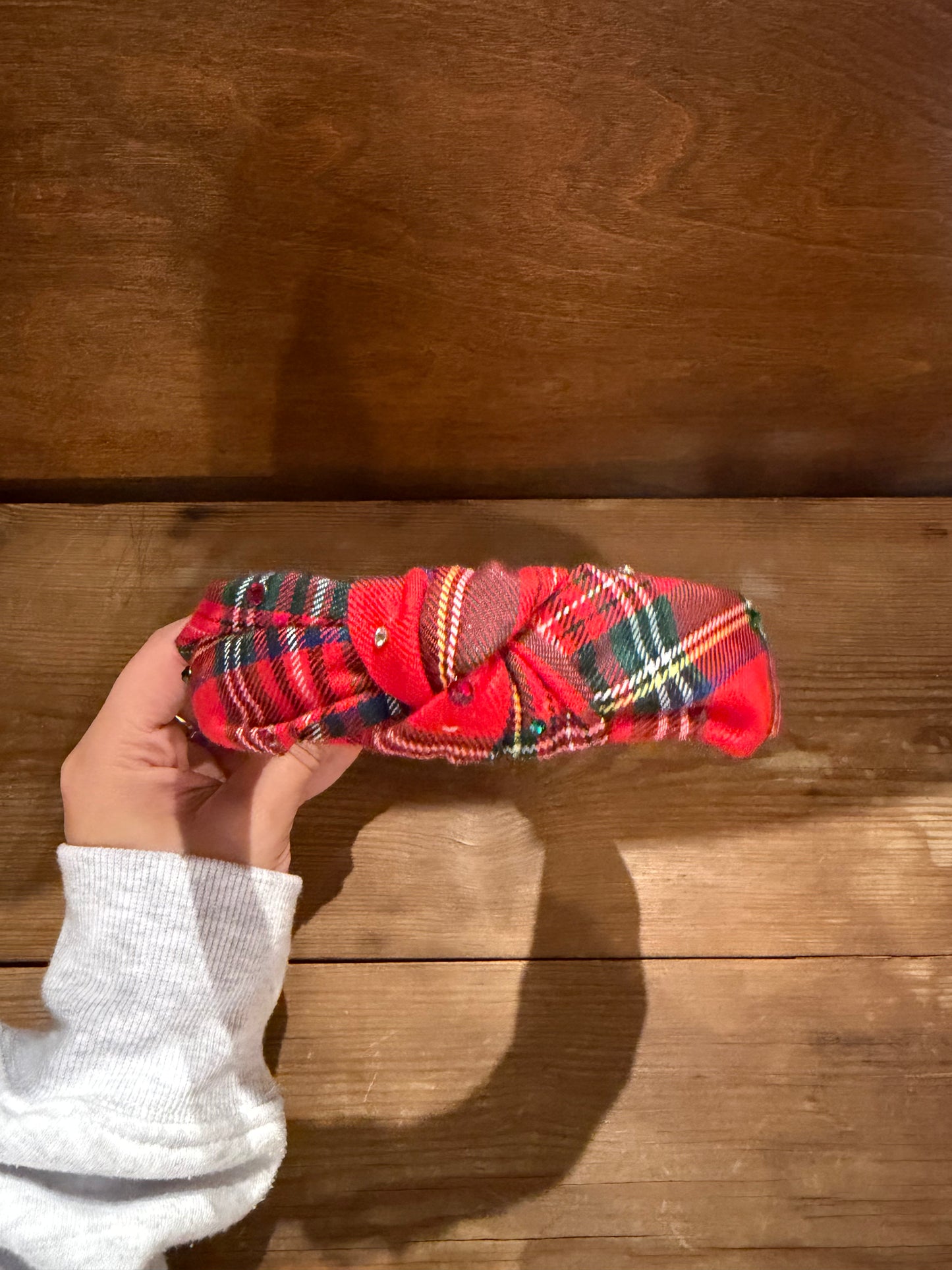 Gem Plaid Knot Headband