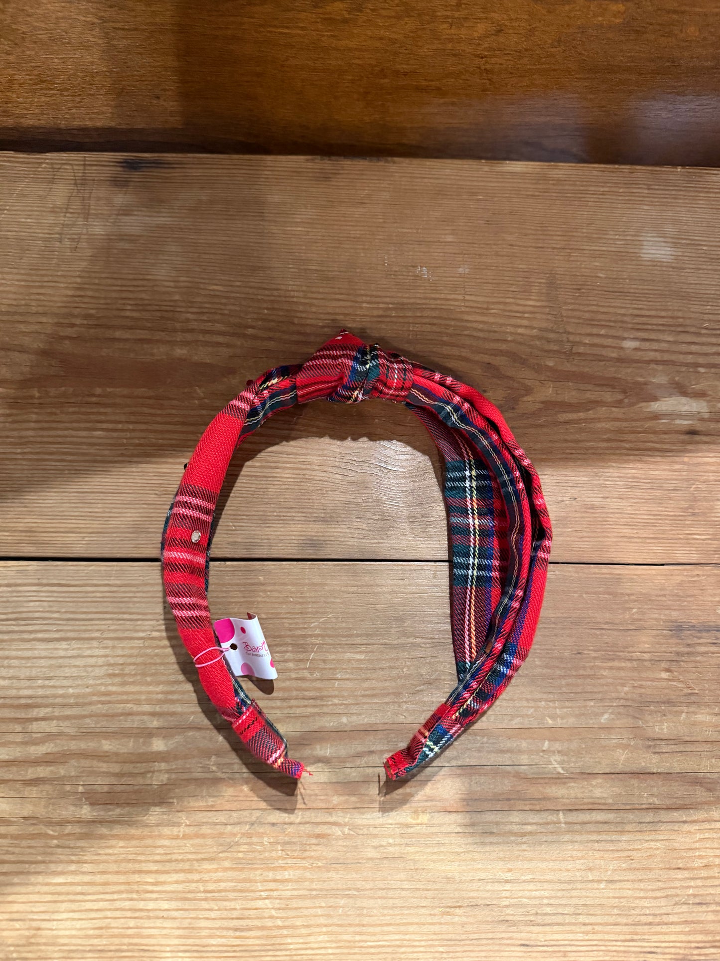 Gem Plaid Knot Headband
