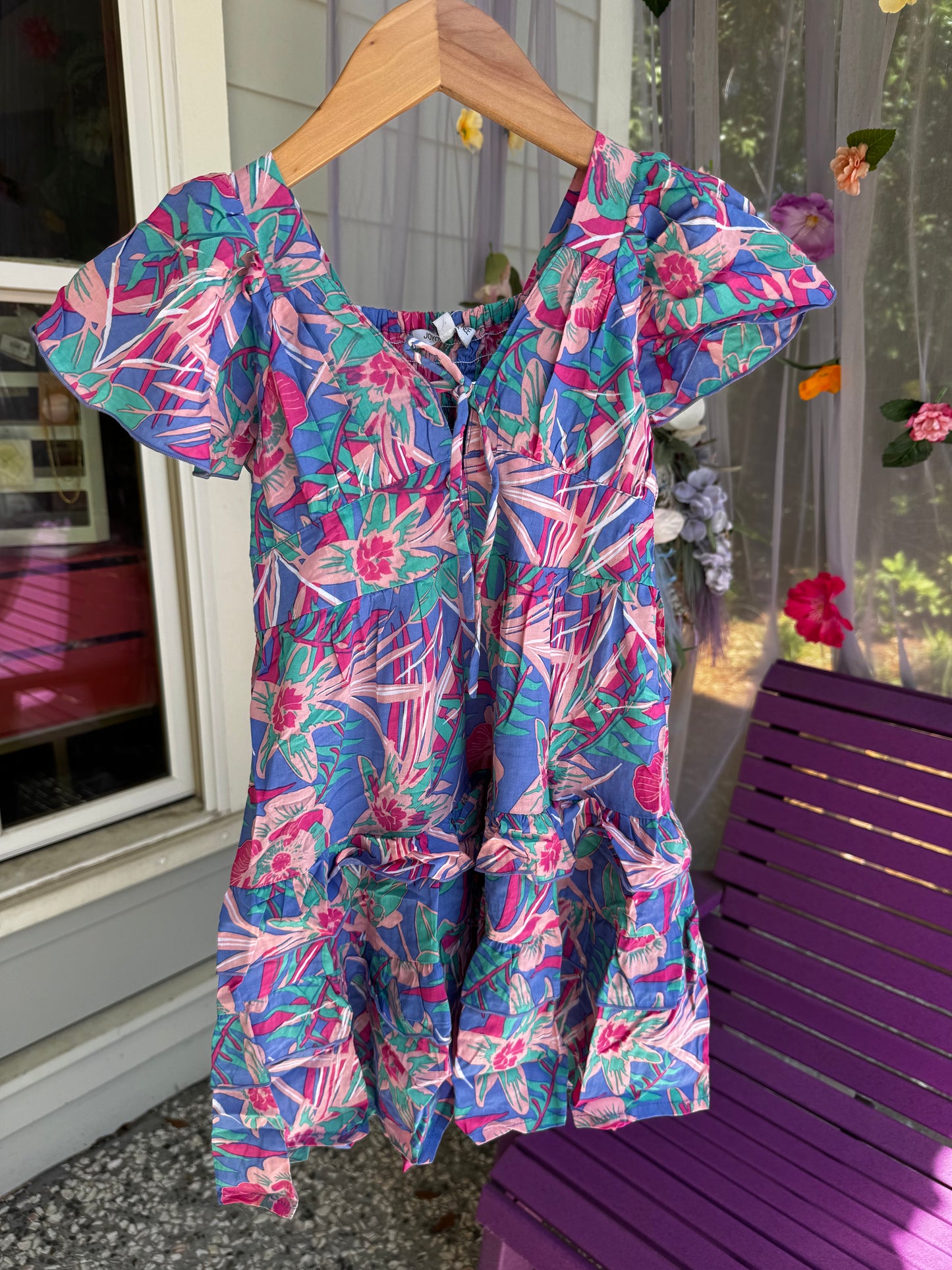 Blue Tropical Sylvia Dress