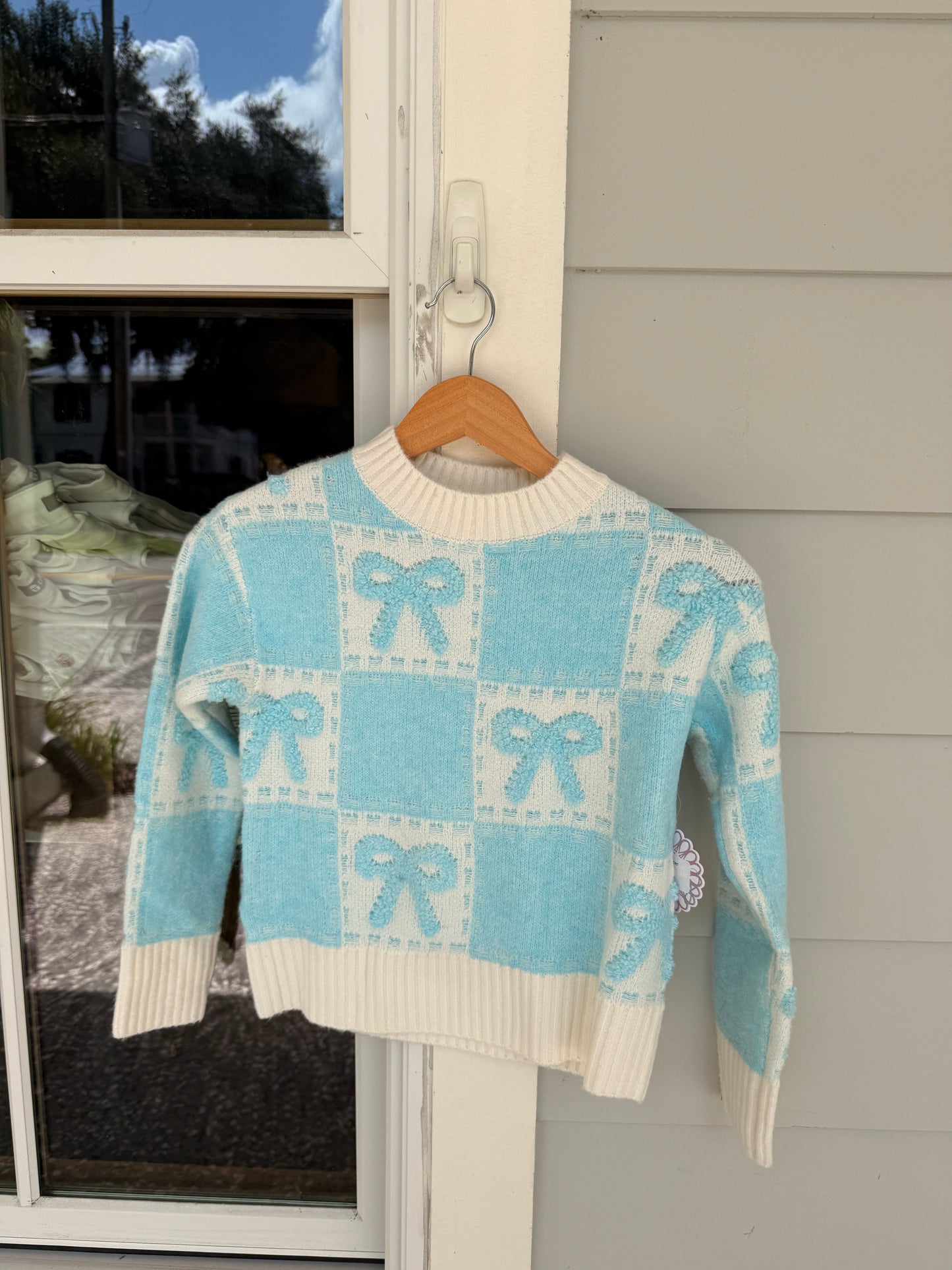 Blue Bow Sweater
