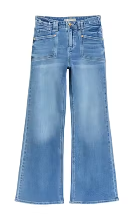Utility Pocket Wide Leg Jeans