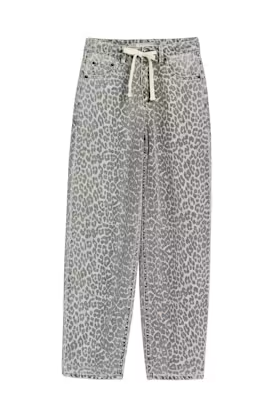 Leopard Print Slight Barrel w Drawstring