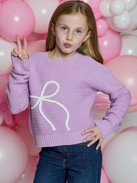 Purple Bow Sweater