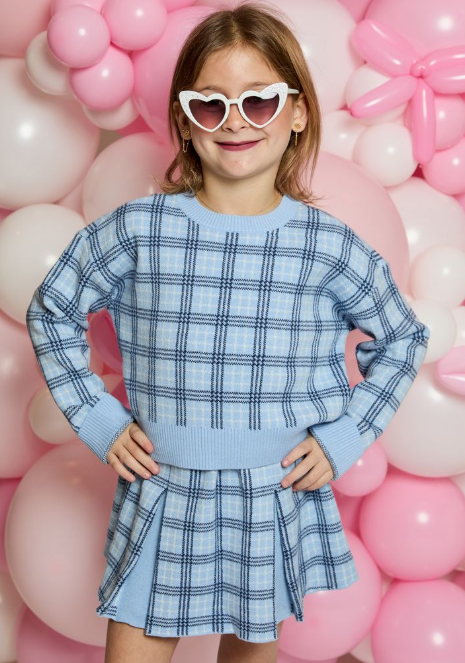 Blue Plaid Sweater