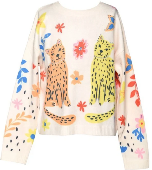 Twin Cat Knit Pullover