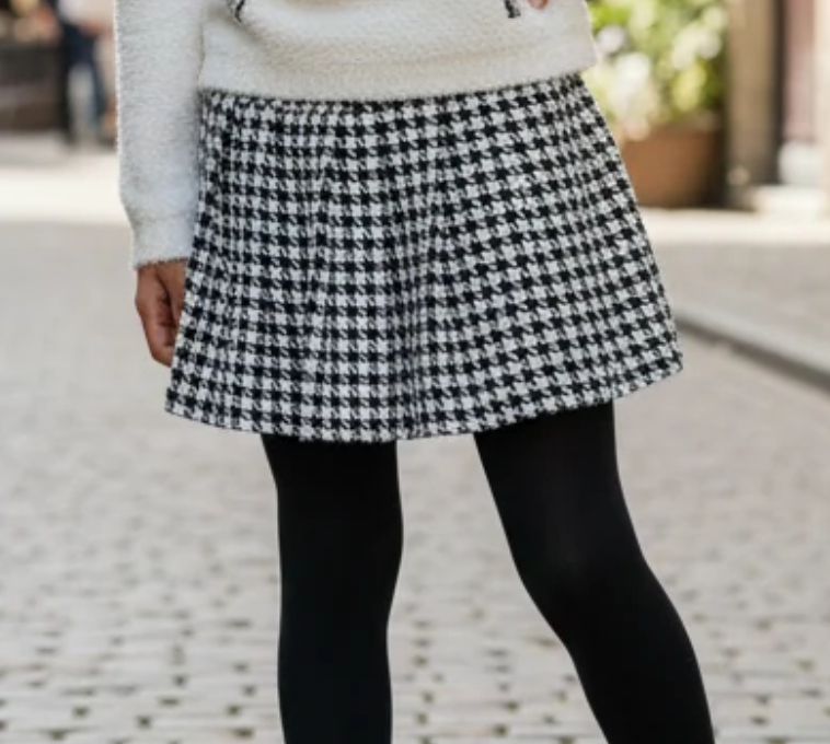 Houndstooth Pleated Skort