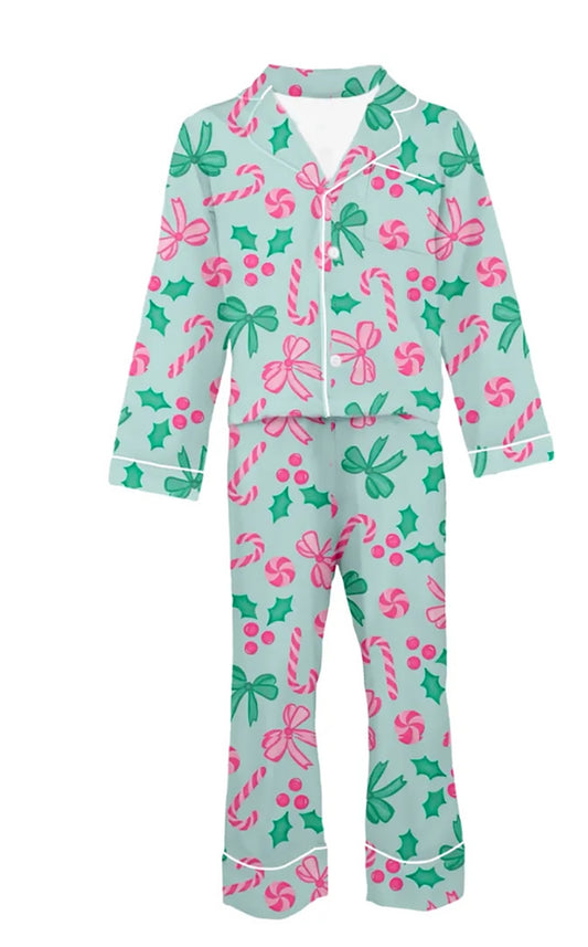Loungewear Set-Jolly Holly Print