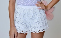 White Eyelet Shorts