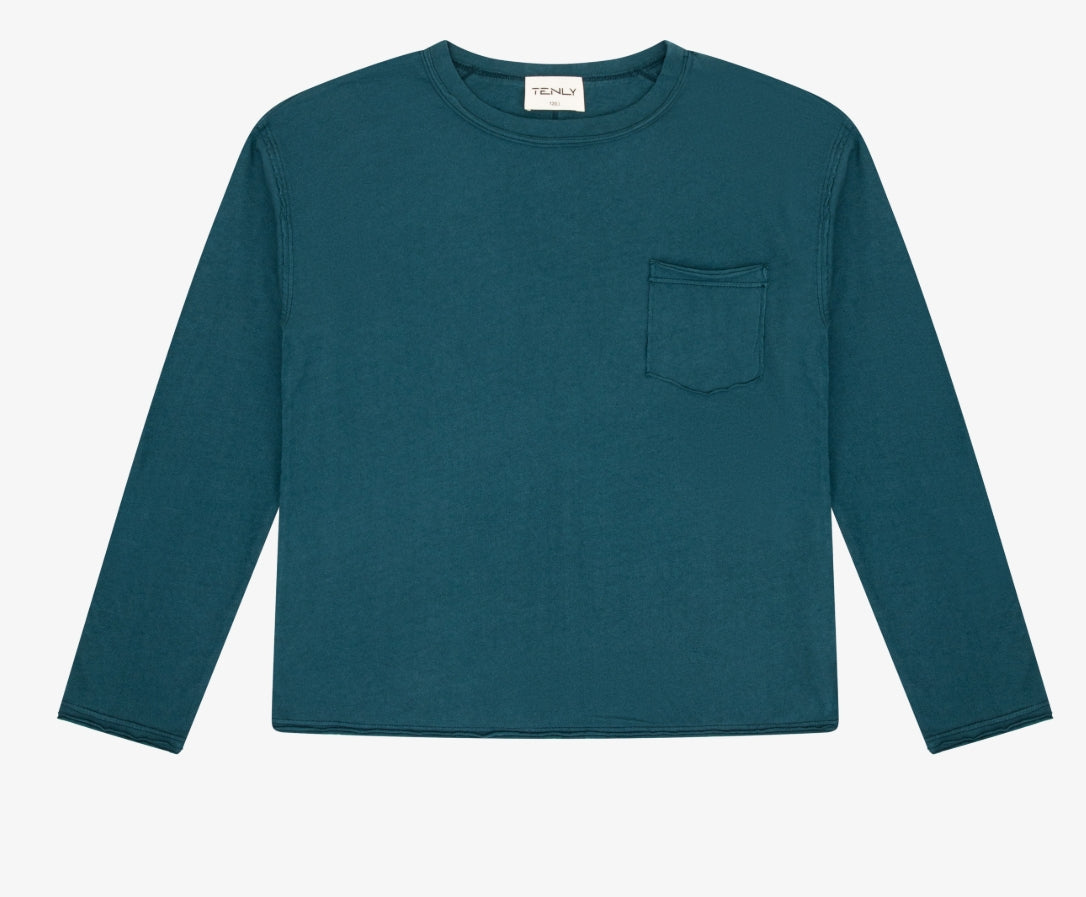 Cotton Jersey Raw Edge L/S