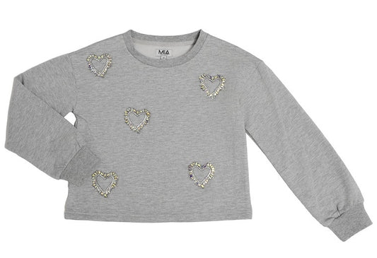 Heart Sweatshirt Heather Gray