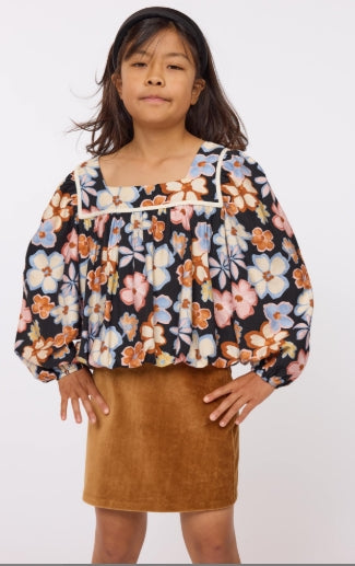 Posy Bubble Woven Top