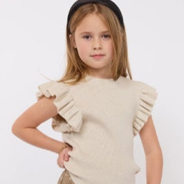 Tween Tiffany Ruffle Armhole Sweater