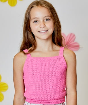 Pink Crochet Tank