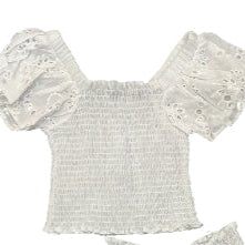 White Eyelet Top