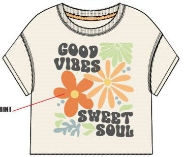 Good Vibes Sweet Soul Puff Print T-shirt