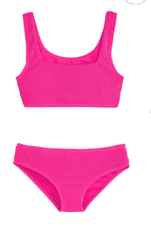 Crinkle Two Piece Swimsuit