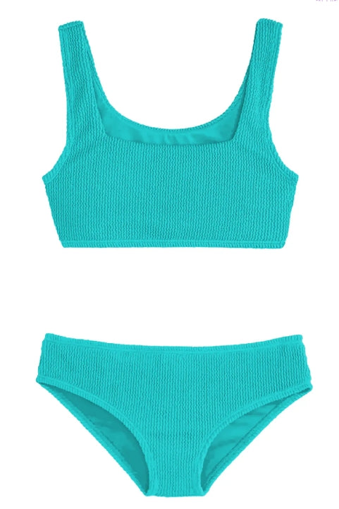 Crinkle Two Piece Swimsuit