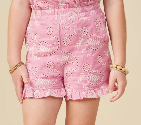Botanical Embroidered Shorts