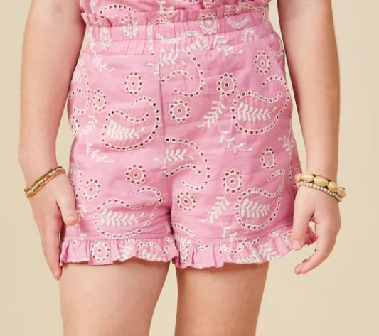 Botanical Embroidered Shorts