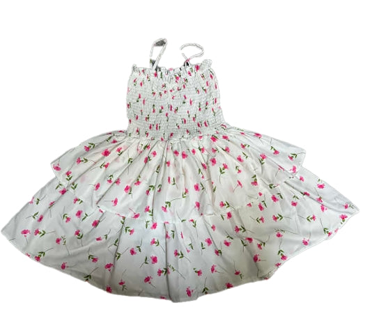 Ditzy Print Tiered Dress