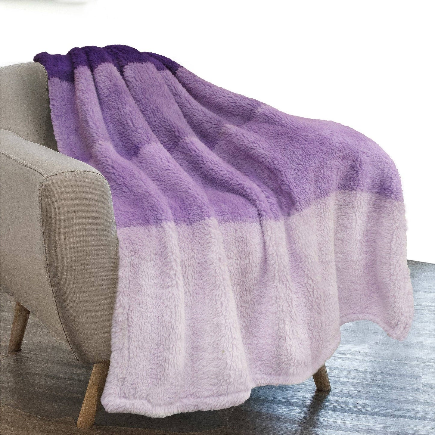 Gradient Ombre Shaggy Sherpa Blanket