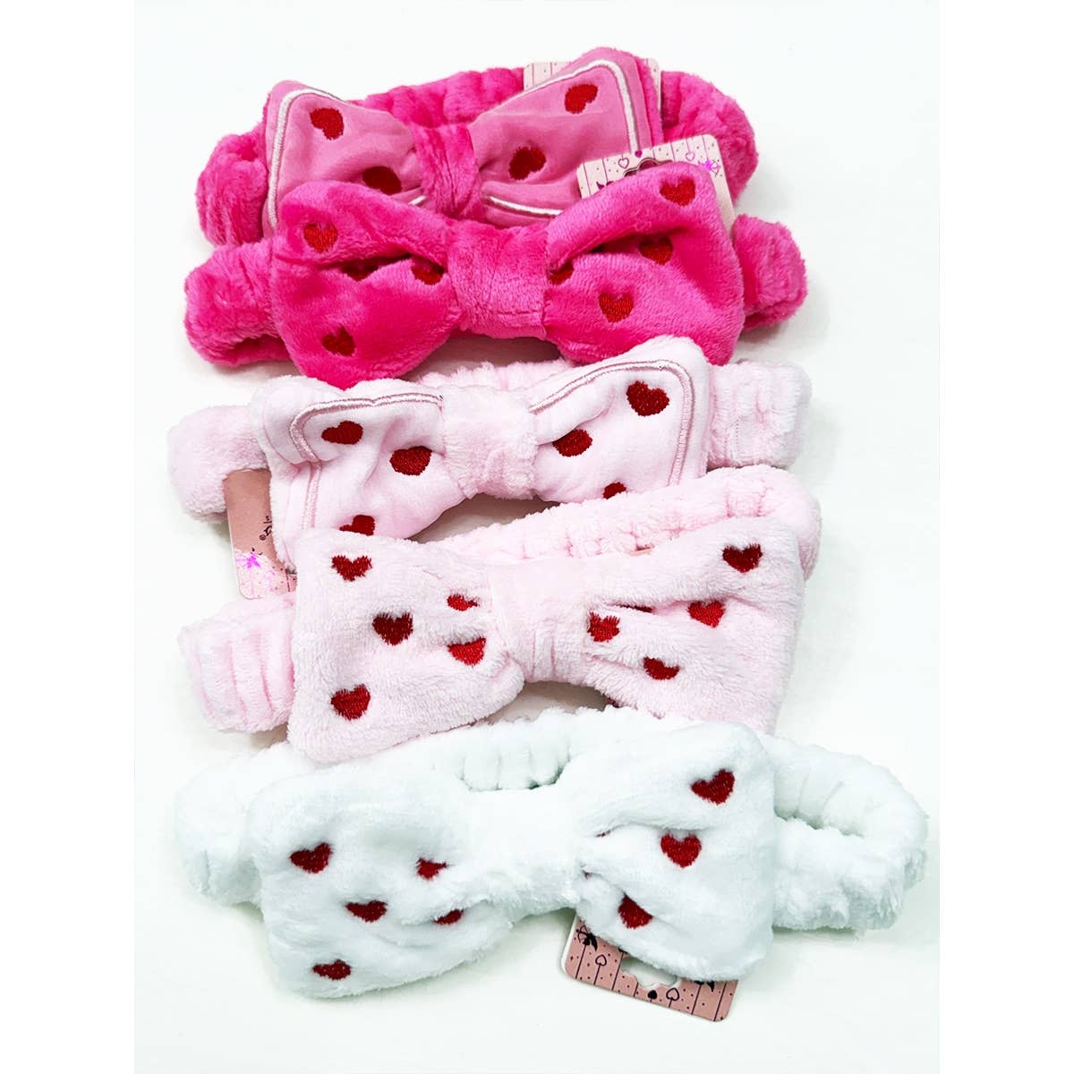 Heart Embroidered Shower Headband