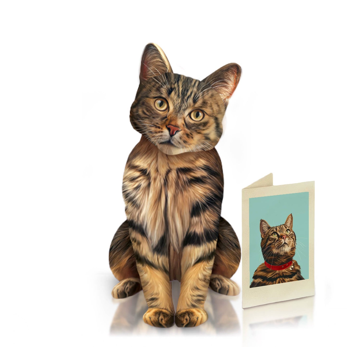 Brown Tabby Pop-up Greeting Card
