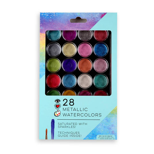IHeartArt 28 Metallic Watercolors