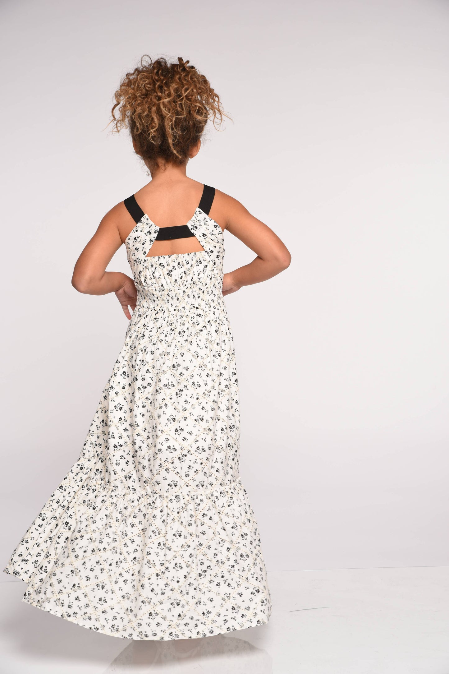 SMOCKED WAIST MAXI DRESS